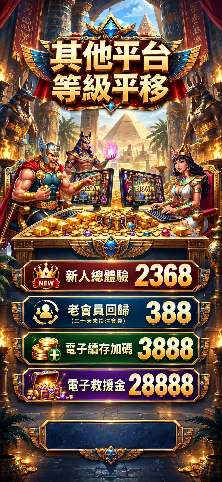 其他平台等級平移活動海報